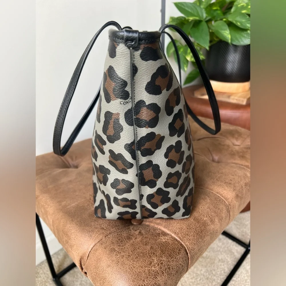 Coach Ocelot -Print Tote in Gray, Black and Brown - Picture 10 of 15
